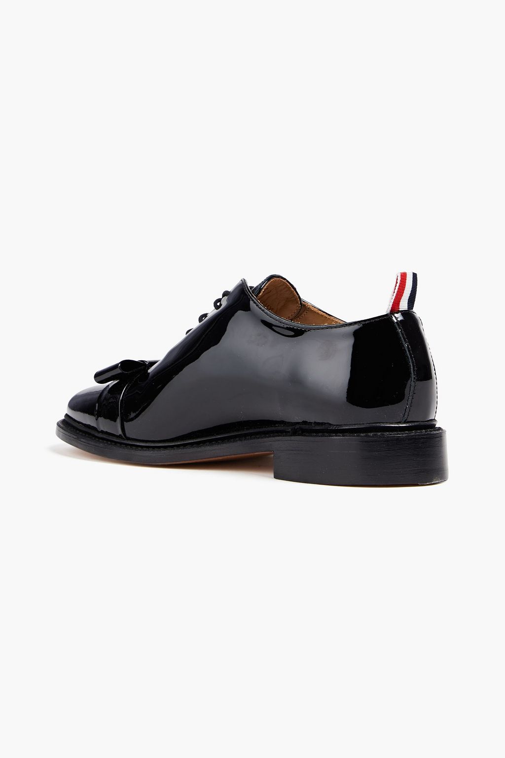 THOM BROWNE حذاء بروغ من الجلد اللامع