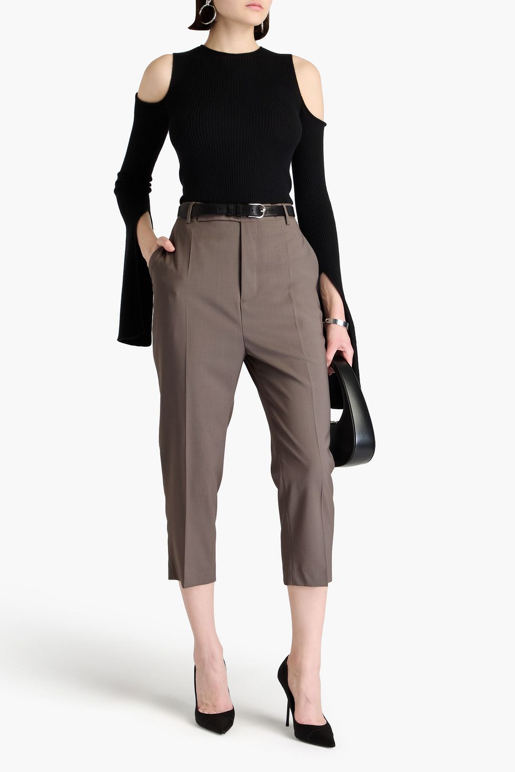 RICK OWENS Astaires cropped wool tapered pants
