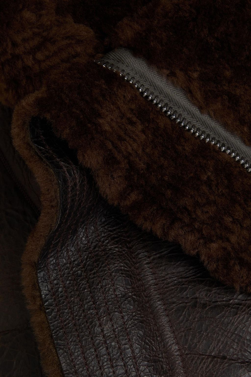 RICK OWENS Naska Bikerjacke aus Leder mit Schößchen