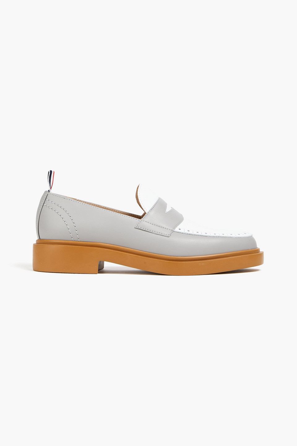 Thom Browne Two-toned Penny Loafers In Grau