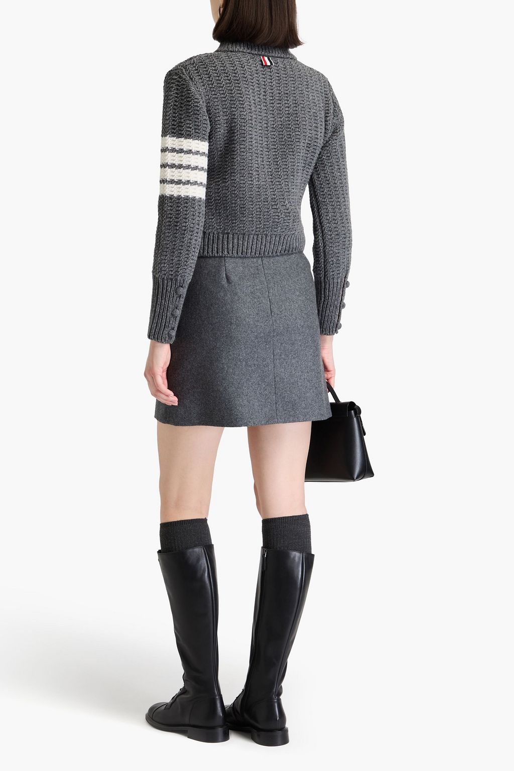THOM BROWNE 스트라이프 울 카디건