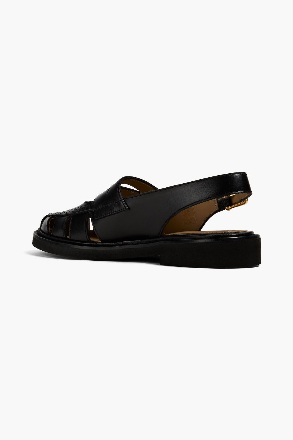 THOM BROWNE Laser-cut leather slingback loafers