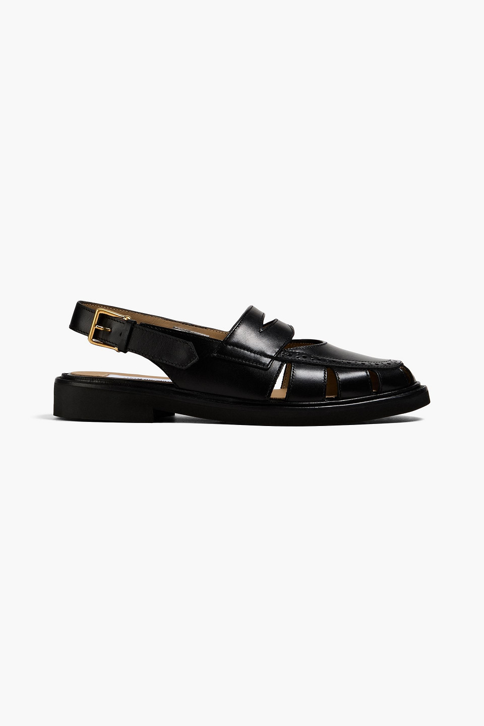Thom Browne Cut-out Slingback Sandals In Black