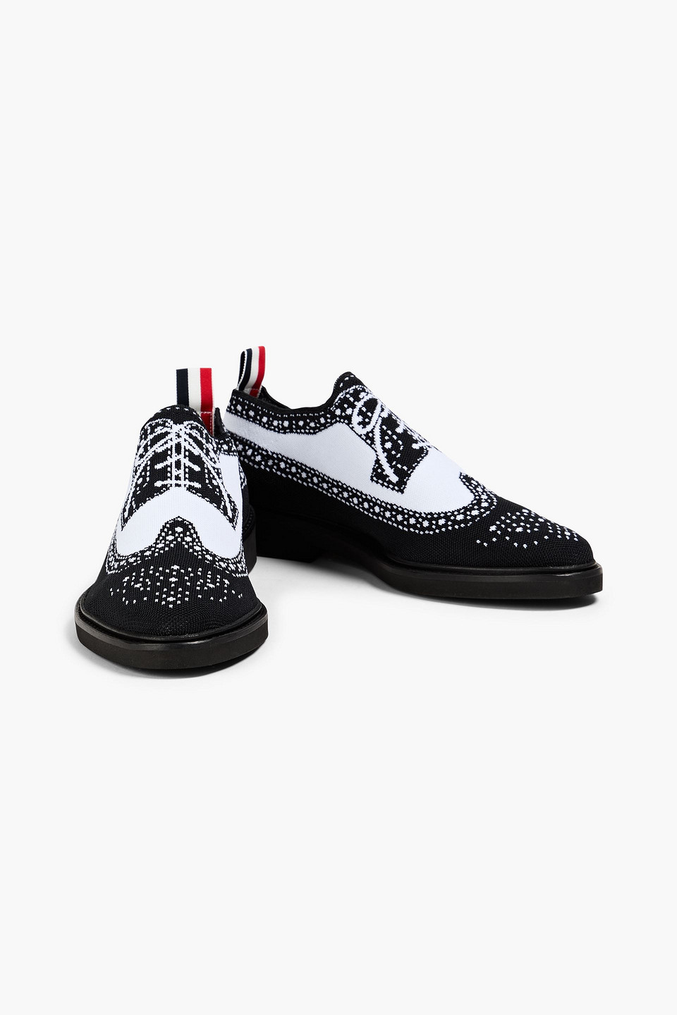 Thom Browne Heritage Two-tone Brogue Shoes In Schwarz