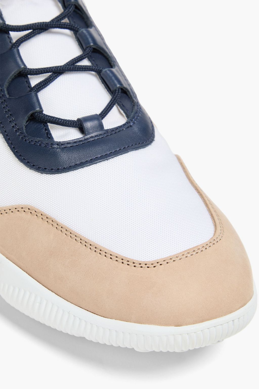 TOD'S حذاء سنيكرز مصنوع من الجلد والشامواه والكنفا بأقسام متباينة الألوان