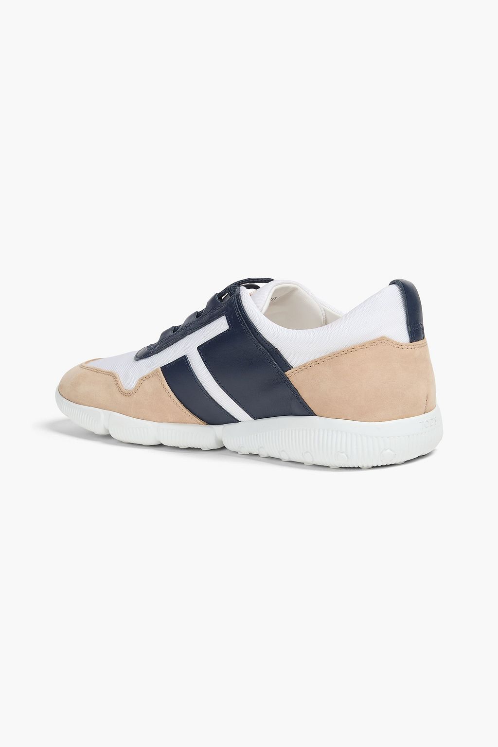 TOD'S حذاء سنيكرز مصنوع من الجلد والشامواه والكنفا بأقسام متباينة الألوان