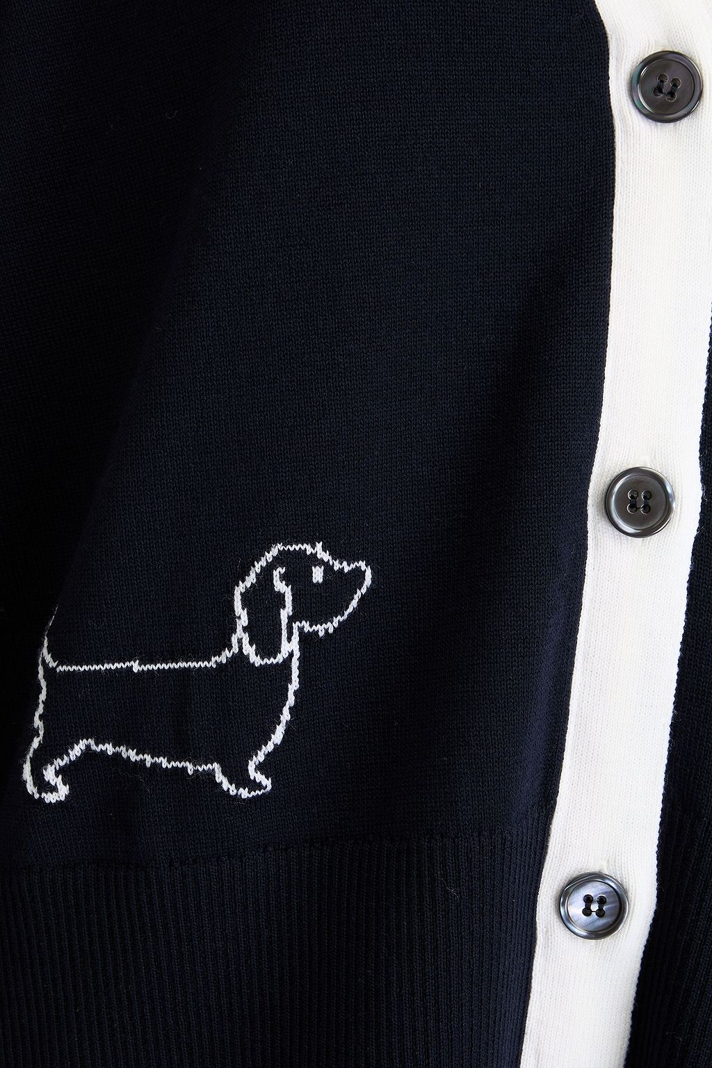 THOM BROWNE Intarsia wool cardigan