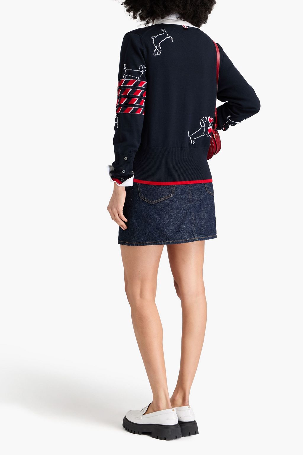 THOM BROWNE Intarsia wool cardigan