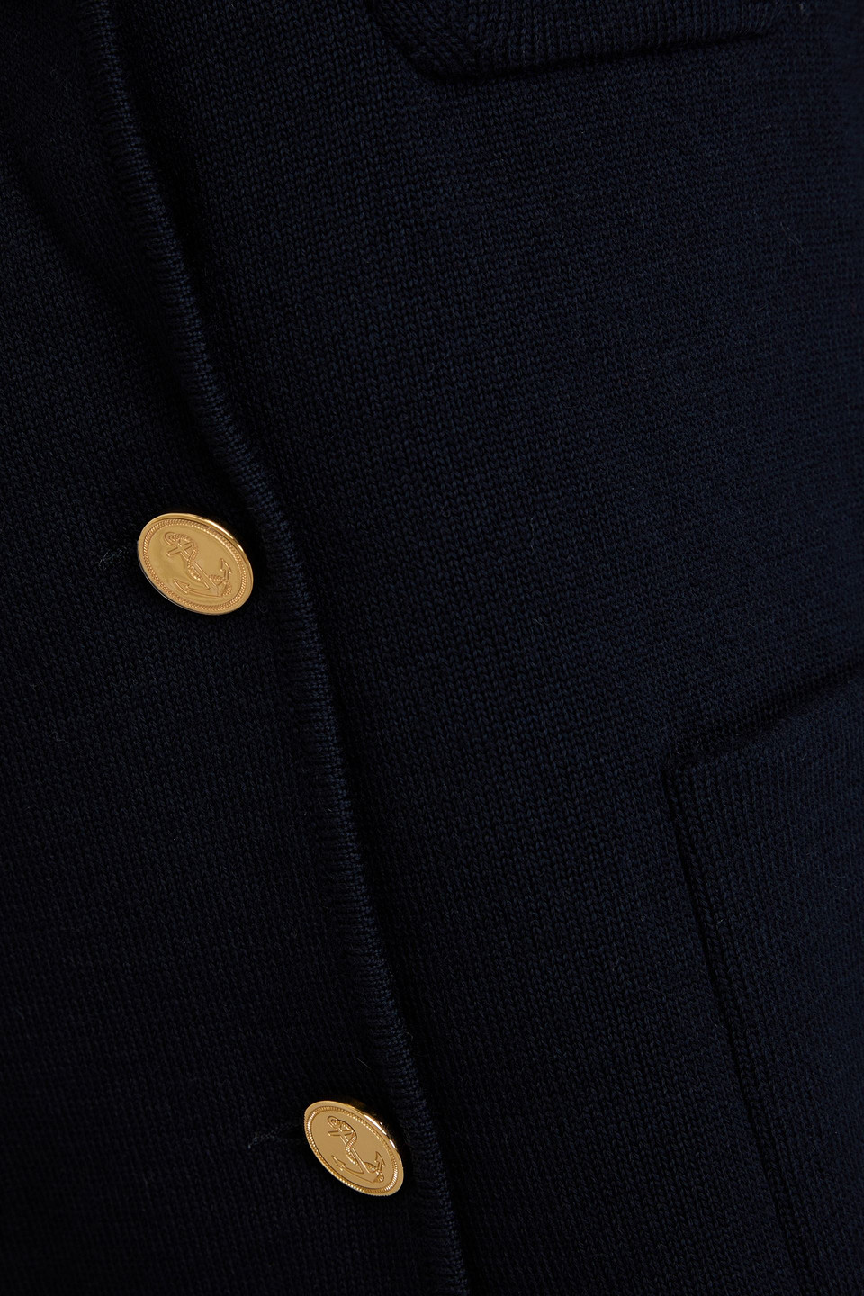 Thom Browne Double-breasted Striped Wool-blend Blazer In Navy