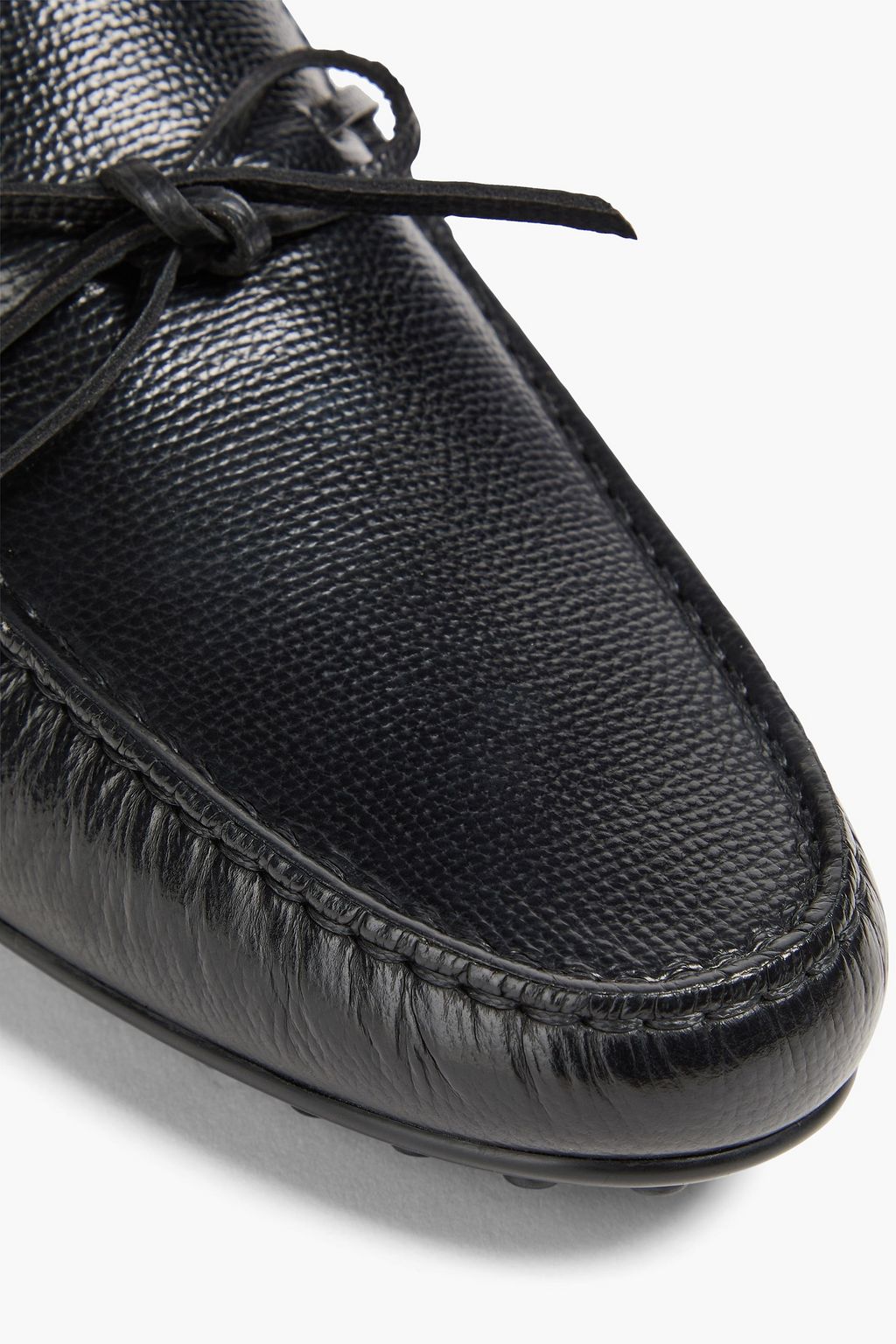 TOD'S Pebbled-leather boat shoes