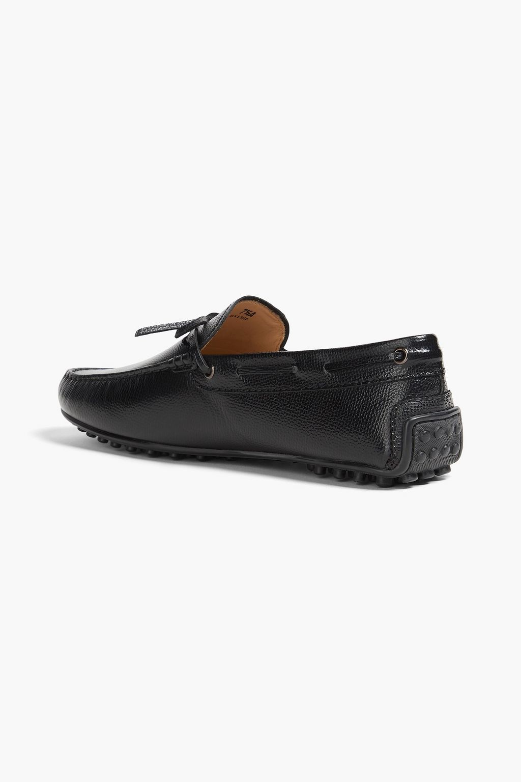 TOD'S Pebbled-leather boat shoes