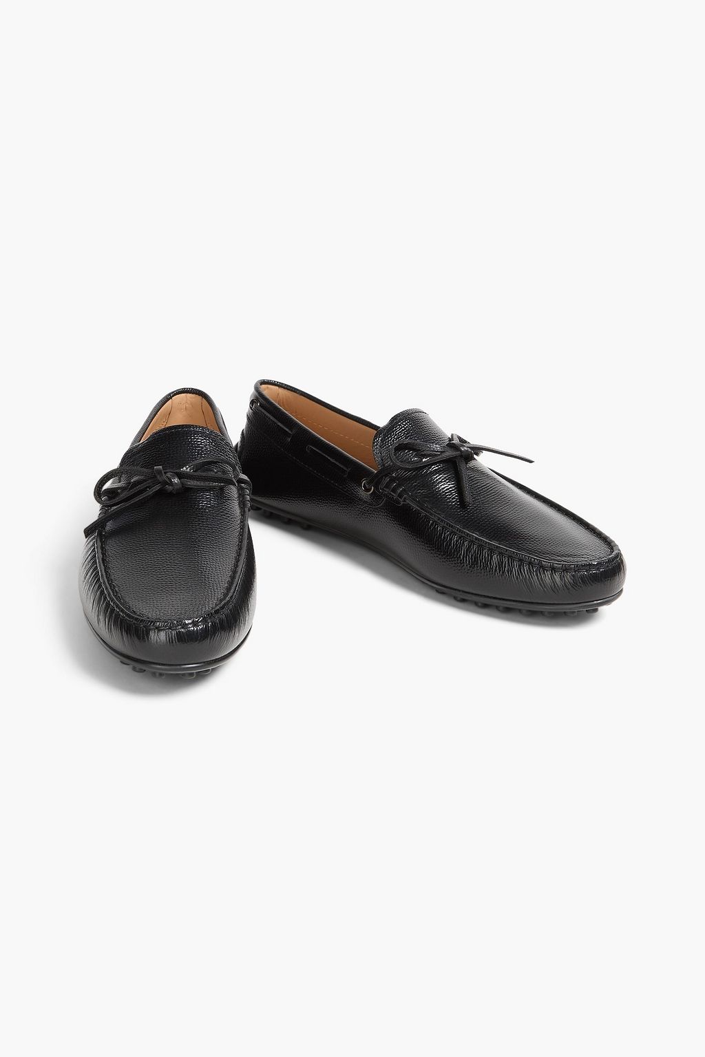 TOD'S Pebbled-leather boat shoes
