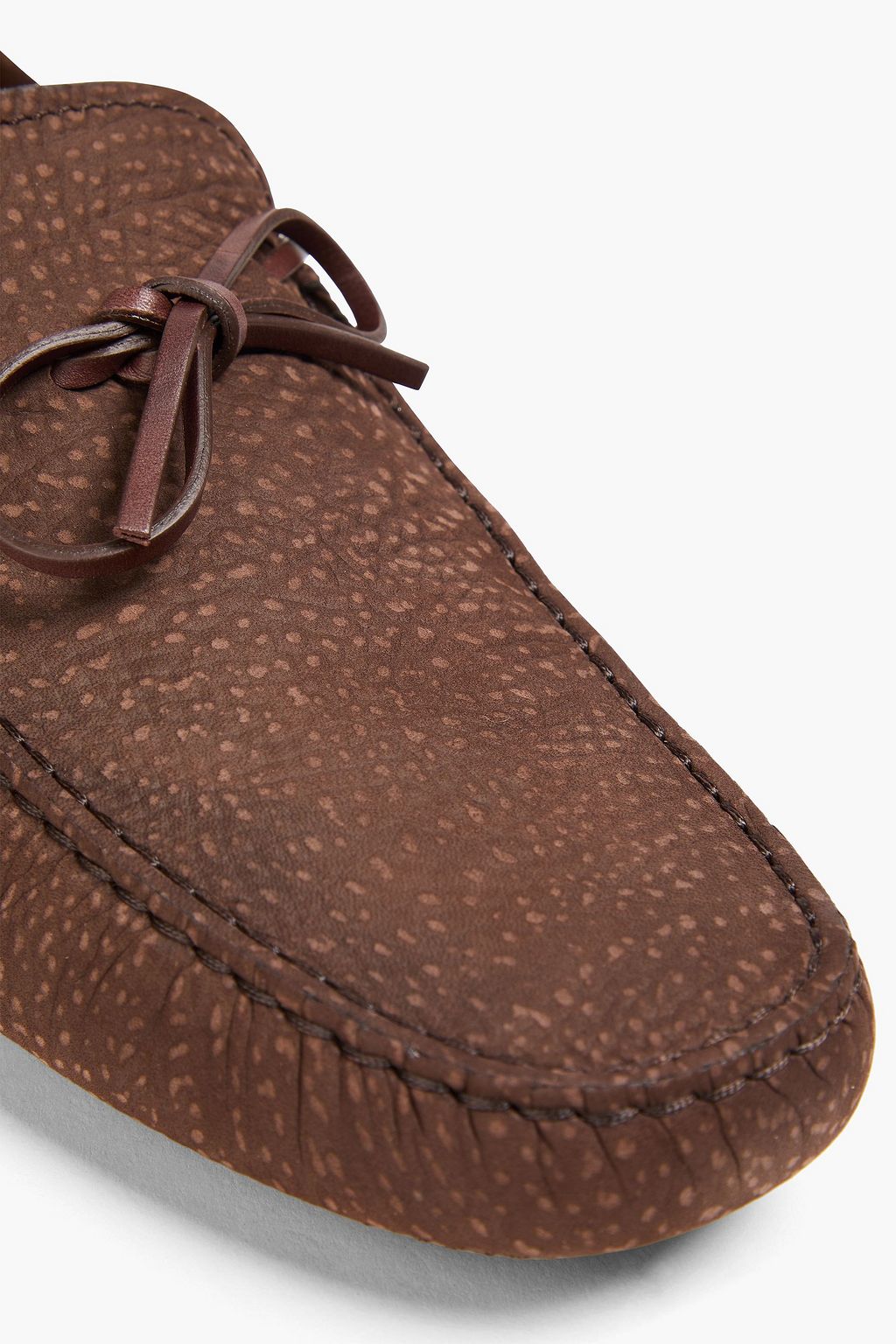 TOD'S Printed leather boat shoes