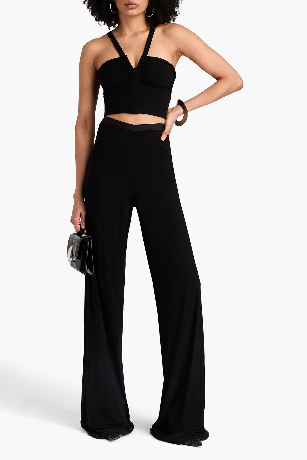 RICK OWENS Cotton-jersey wide-leg pants