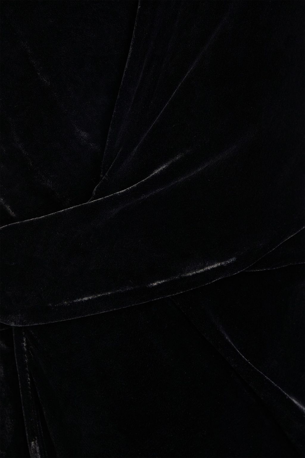 RICK OWENS Draped velvet wrap gown