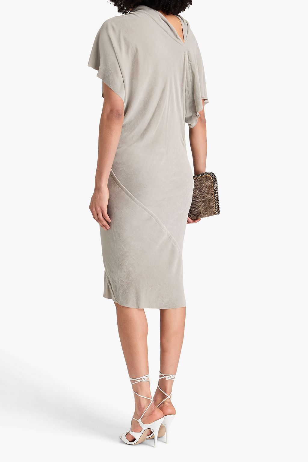 RICK OWENS Seb draped velvet dress