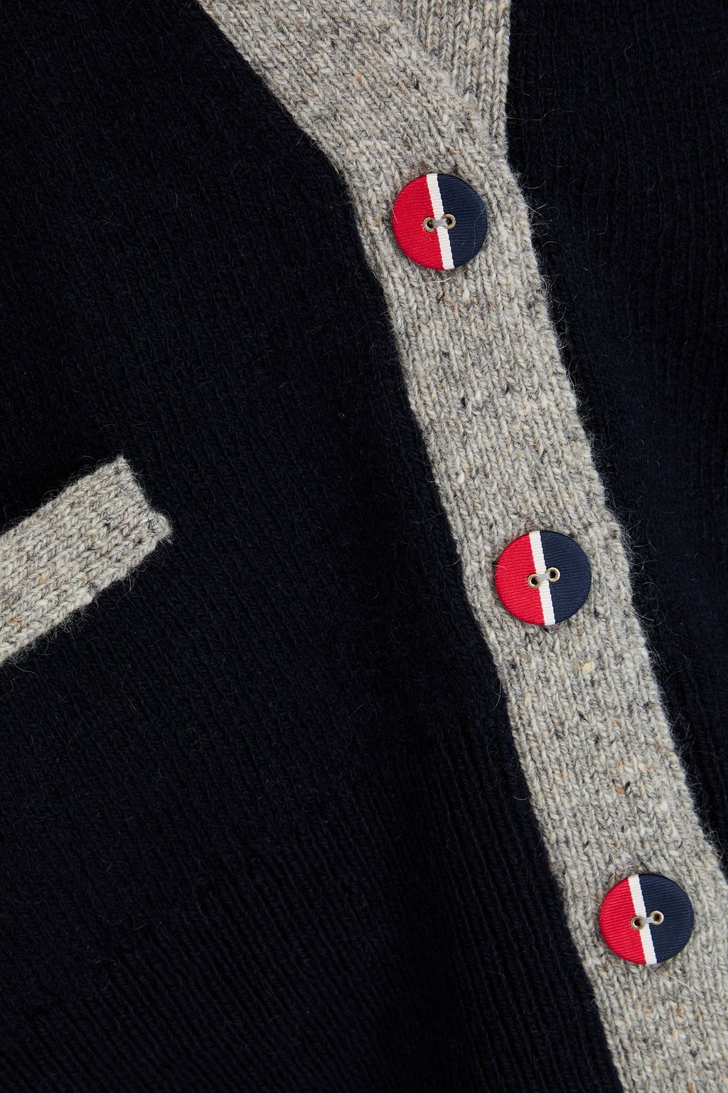 THOM BROWNE Oversized Donegal wool and mohair-blend cardigan
