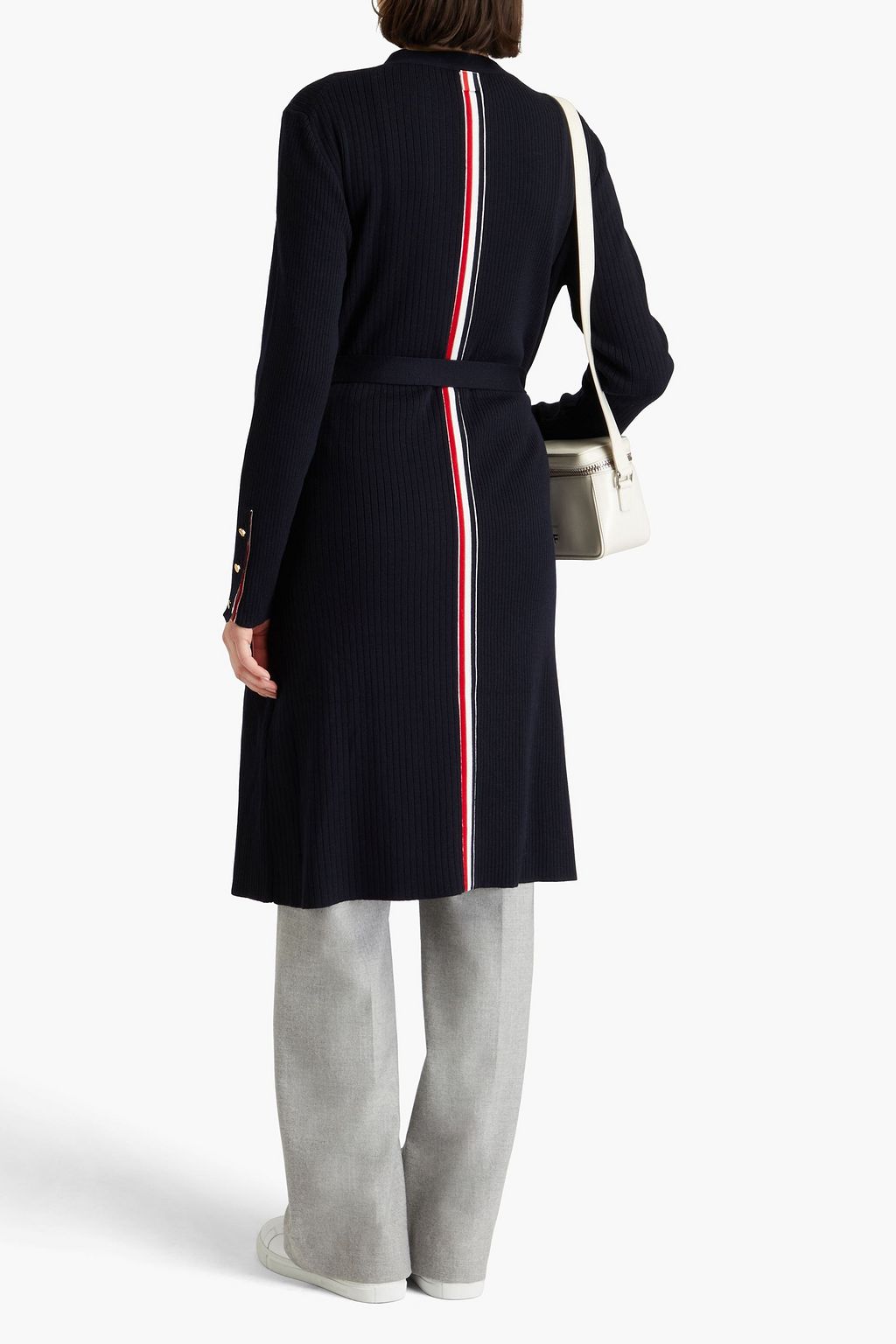 THOM BROWNE كارديغان من الصوف بتصميم مضلّع