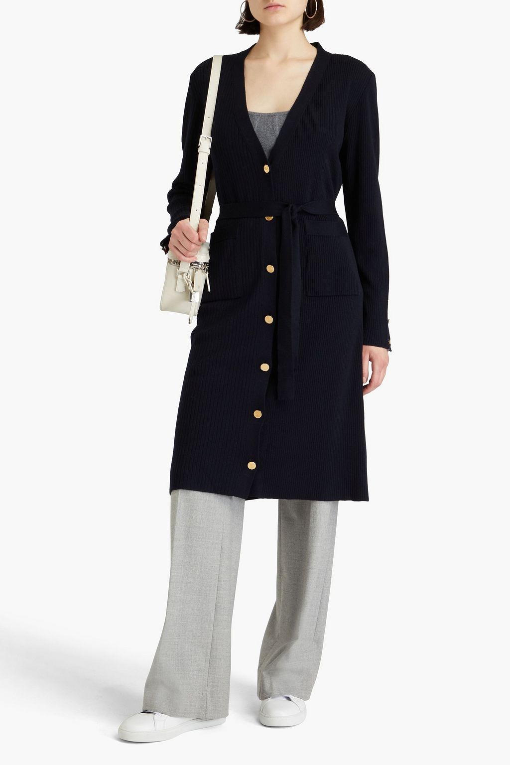 THOM BROWNE كارديغان من الصوف بتصميم مضلّع