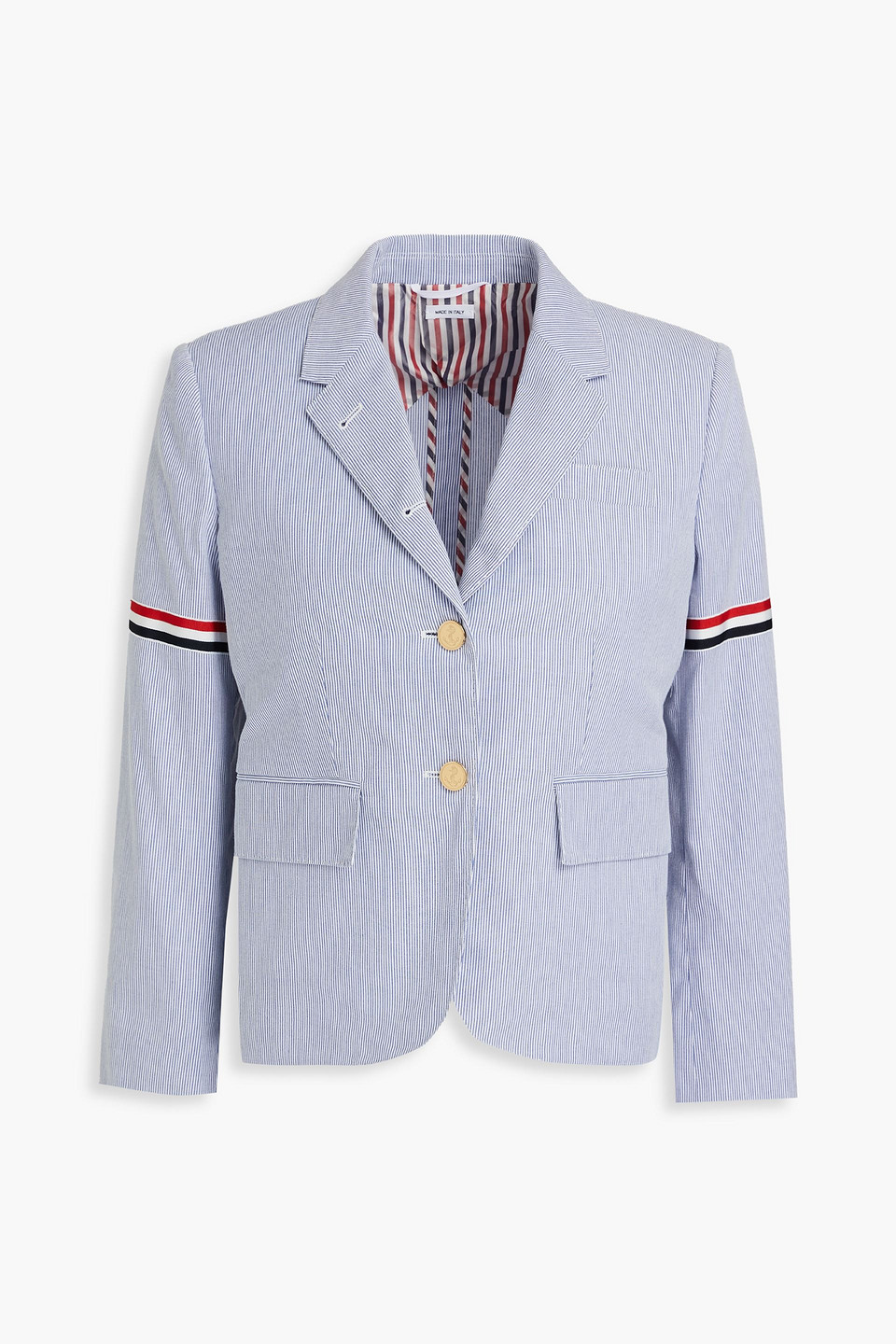 Thom Browne Woman Blazer Navy Blue Size 10 Cotton In Blue