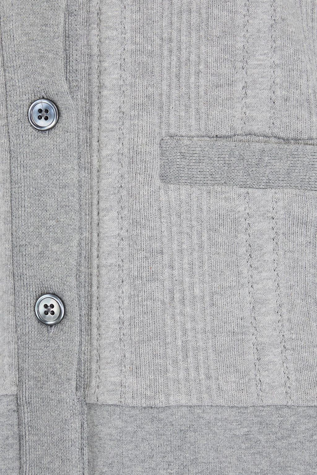 THOM BROWNE Ribbed cotton cardigan