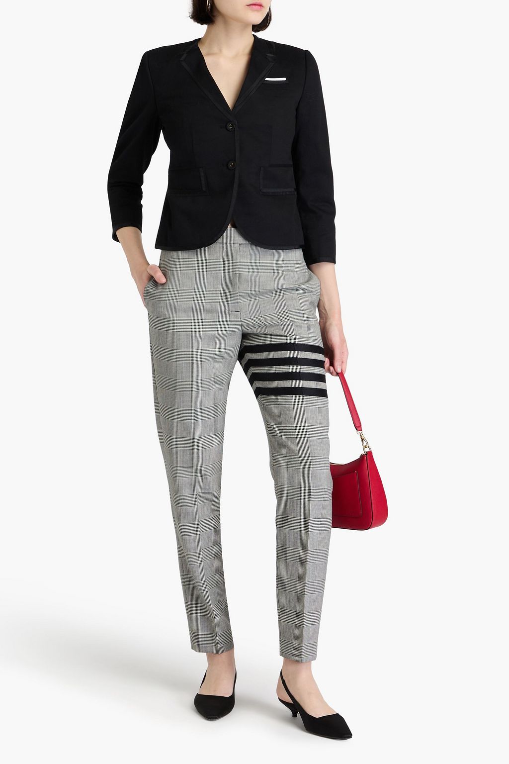 THOM BROWNE بليزر من قطن تويل