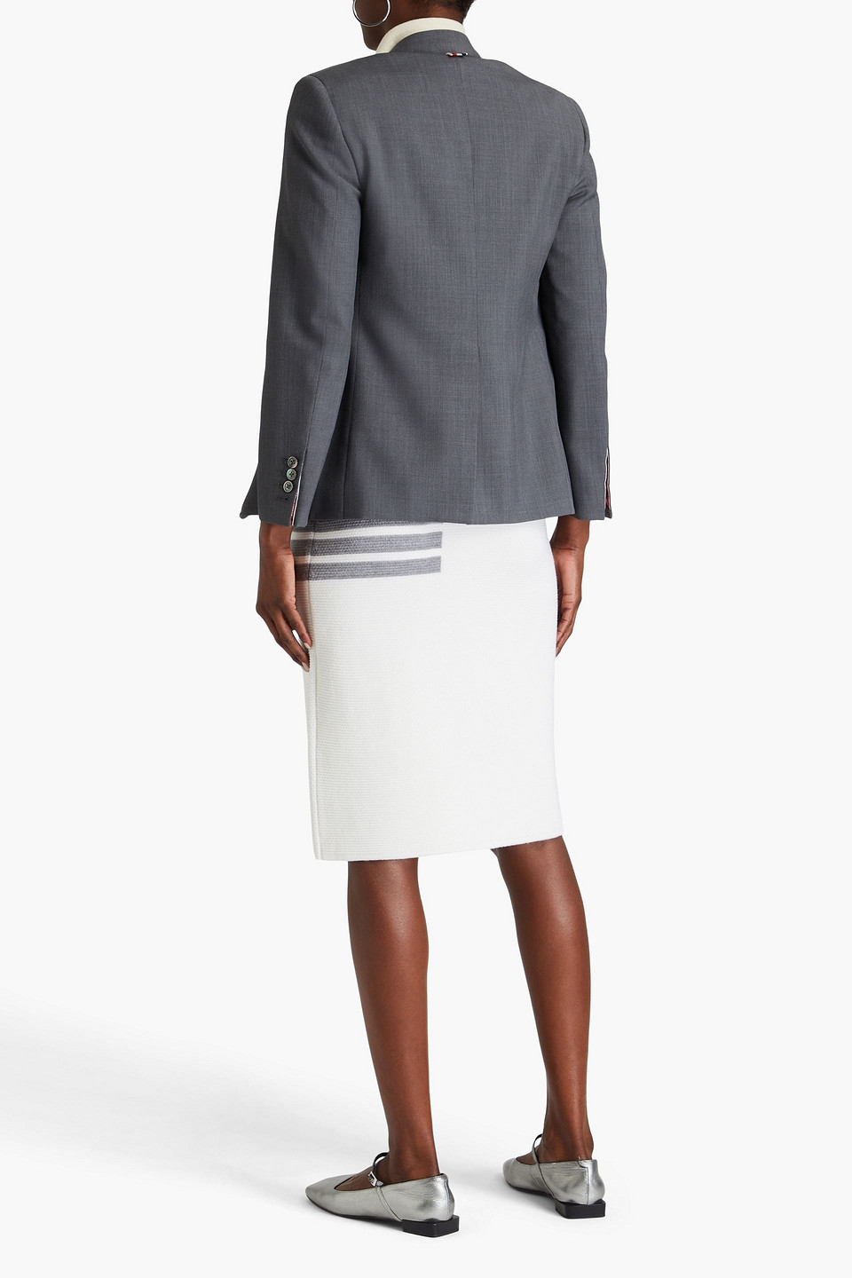Thom Browne Wool-piqué Blazer In Dunkelgrau