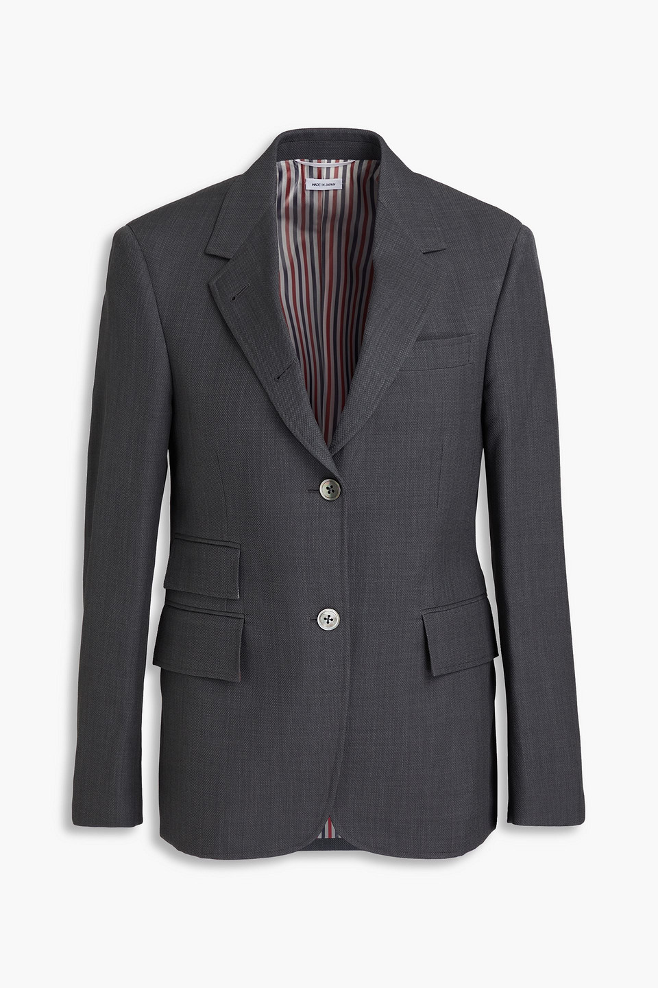 Thom Browne Wool-piqué Blazer In Dunkelgrau