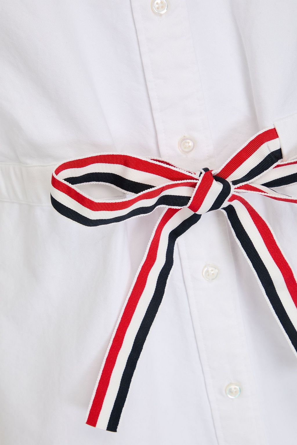 THOM BROWNE Cotton-poplin midi shirt dress