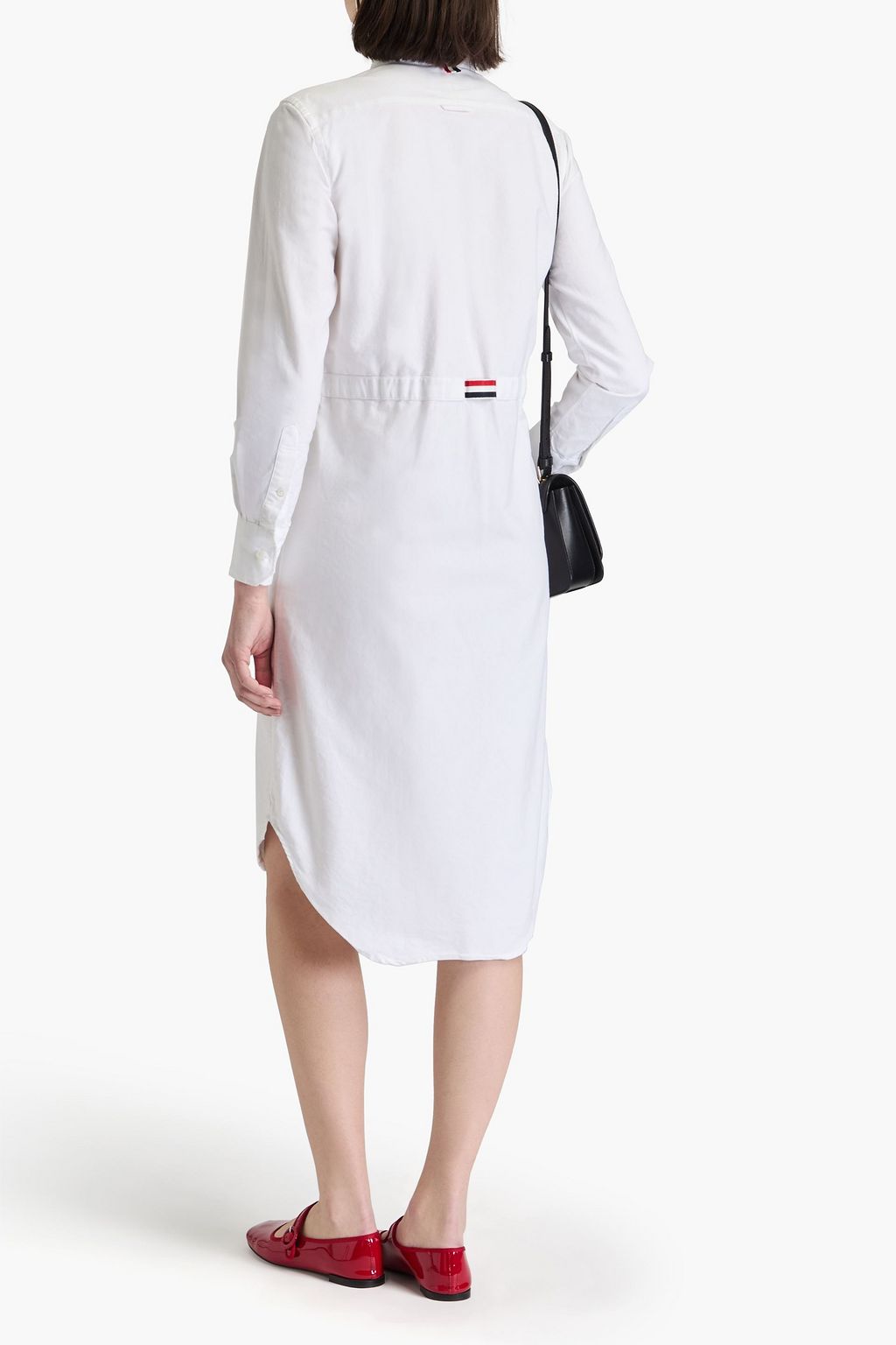 THOM BROWNE Cotton-poplin midi shirt dress