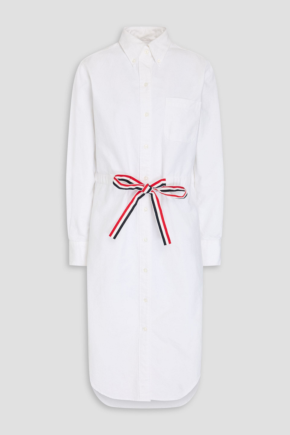 Cotton-poplin midi shirt dress
