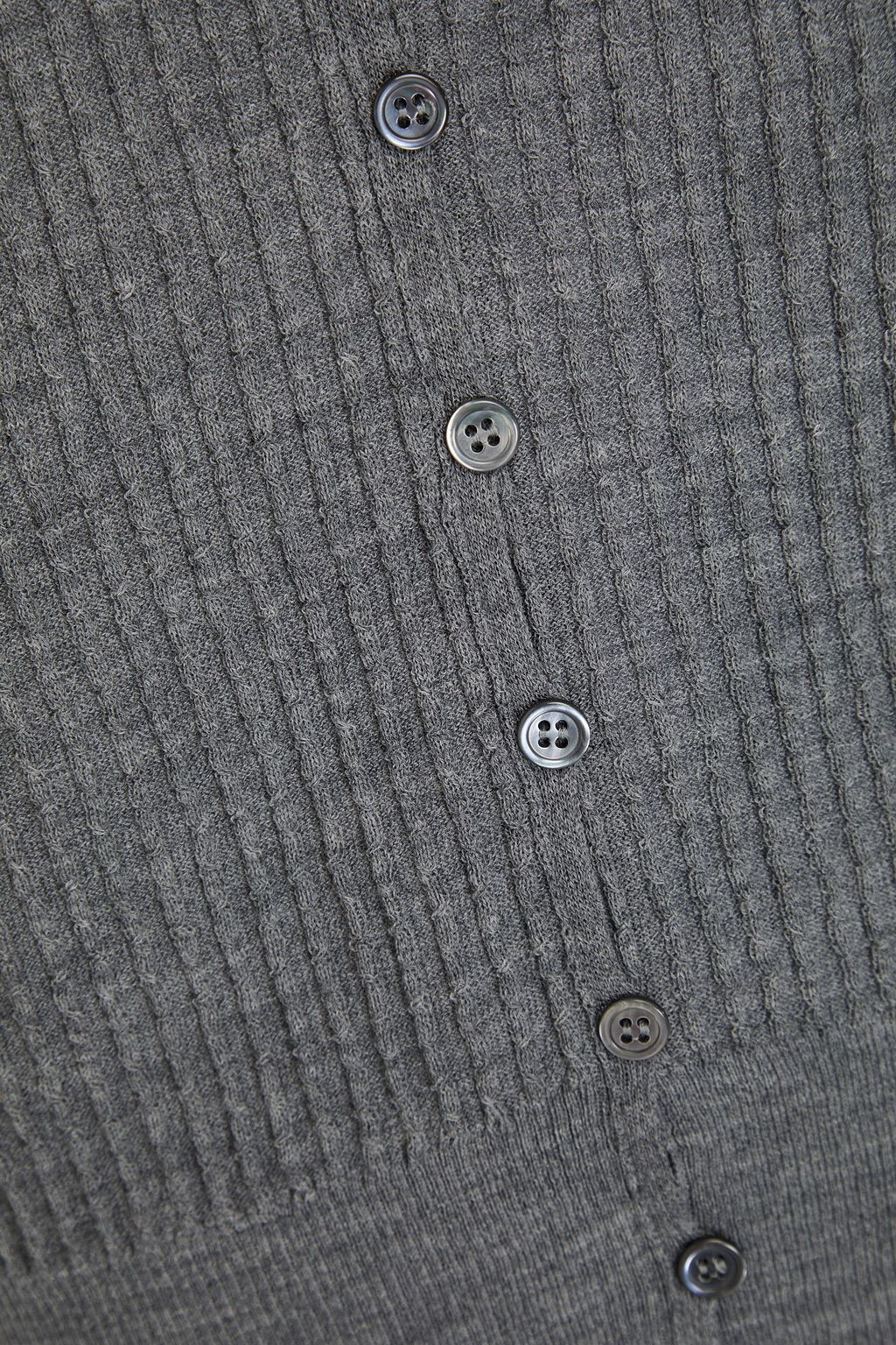THOM BROWNE Ribbed wool-blend cardigan