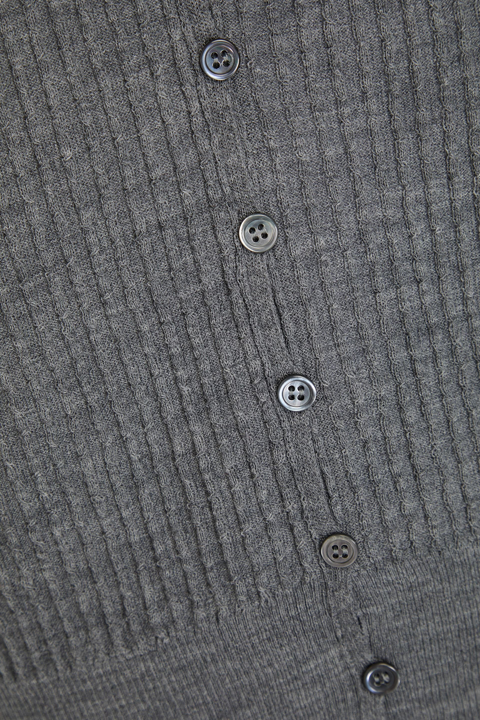 Thom Browne Cardigan Aus Einer Gerippten Wollmischung In Grau