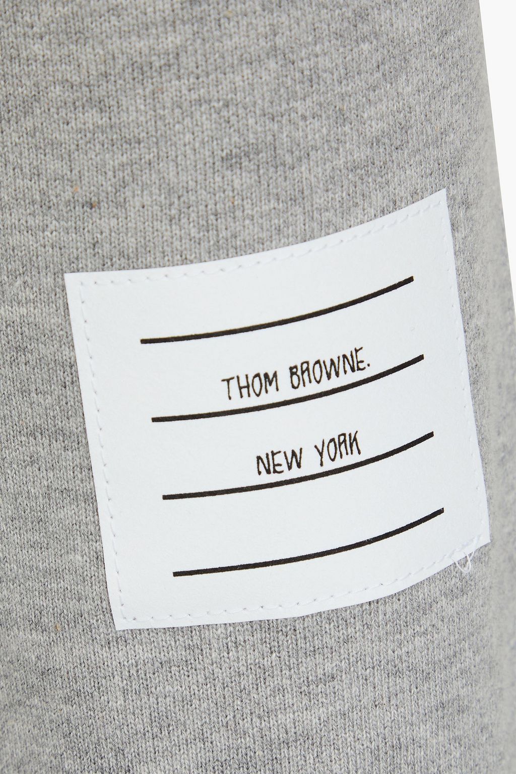 THOM BROWNE Striped French cotton-terry track pants
