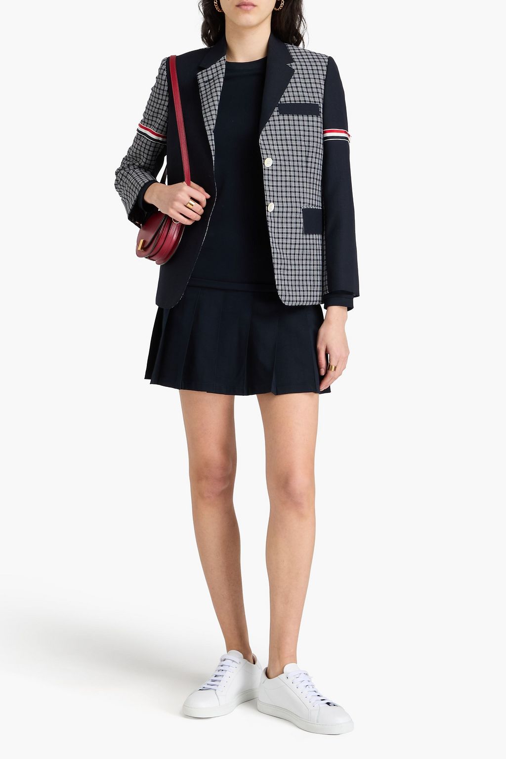 THOM BROWNE بليزر من الصوف بطبعة مربعات