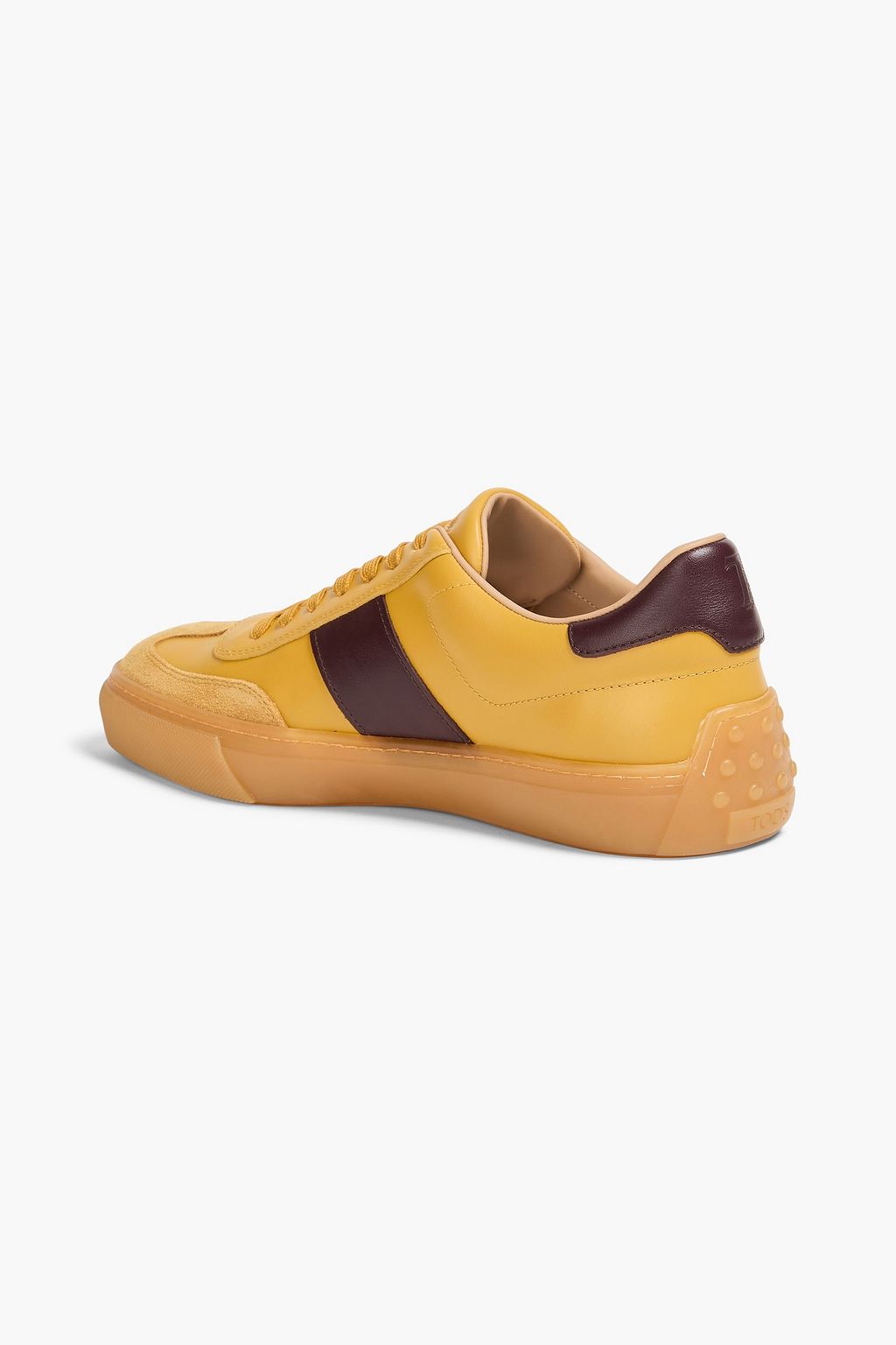 TOD'S Suede-trimmed leather sneakers