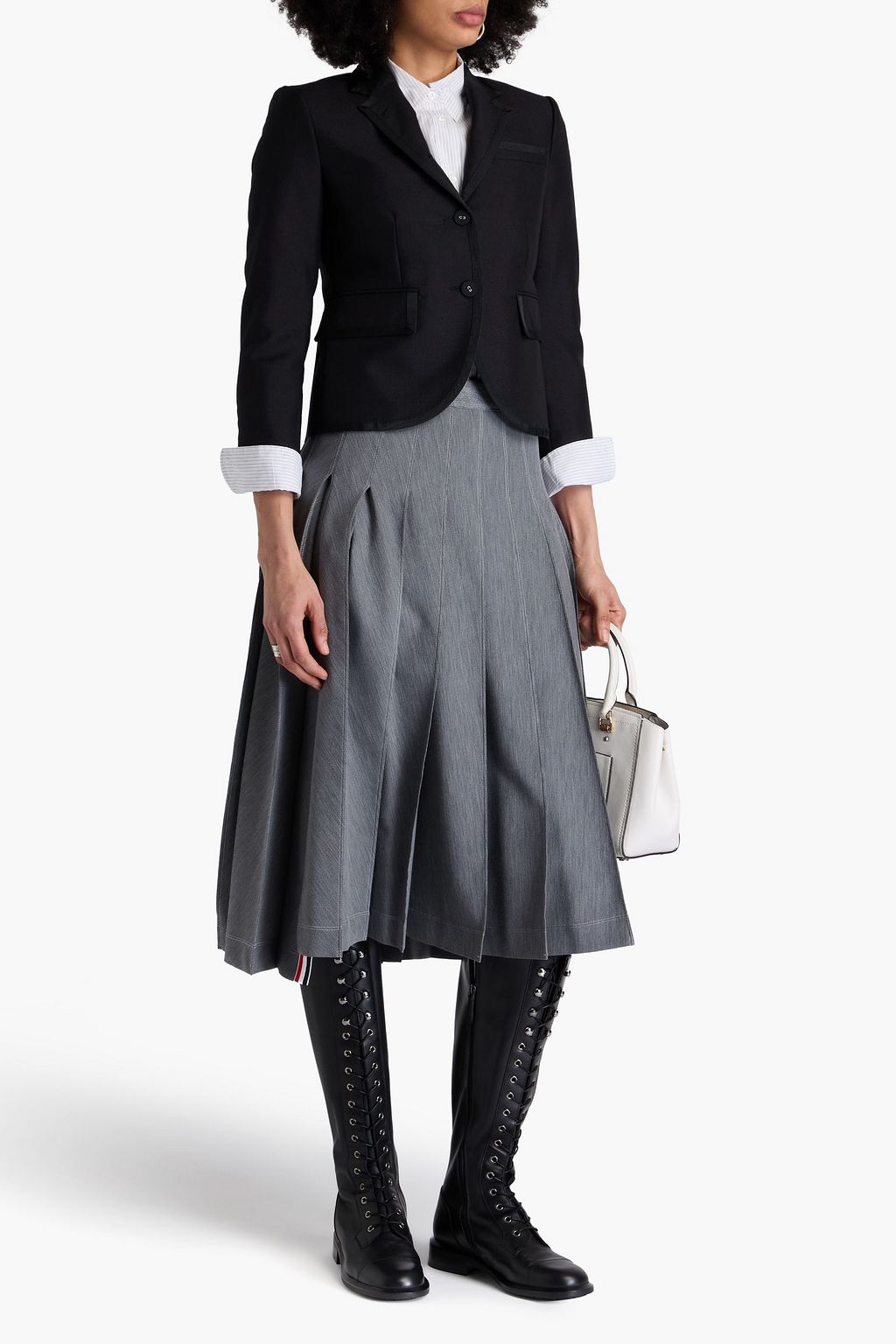 THOM BROWNE بليزر من مزيج الصوف والموهير