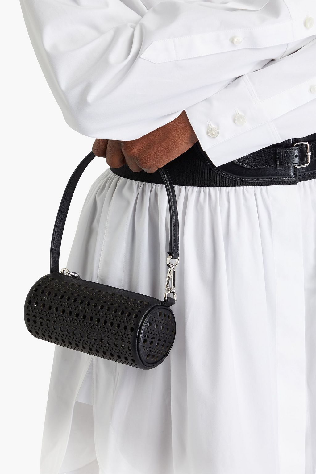 ALAÏA Tube レザー ショルダーバッグ レーザーカット