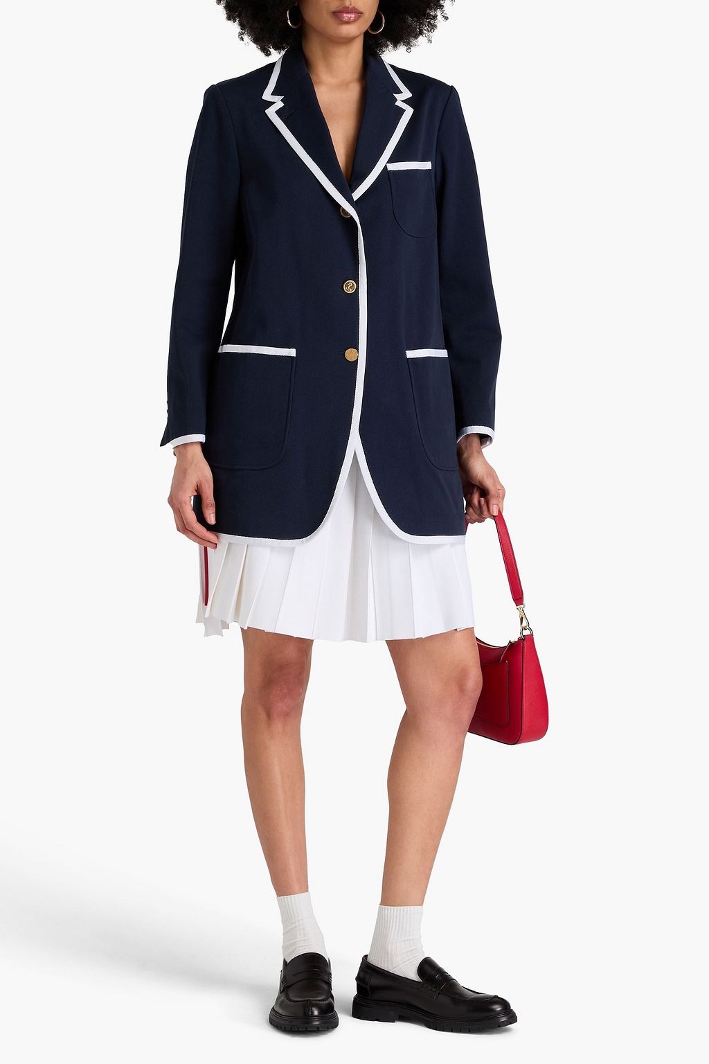 THOM BROWNE بليزر من قطن غبردين