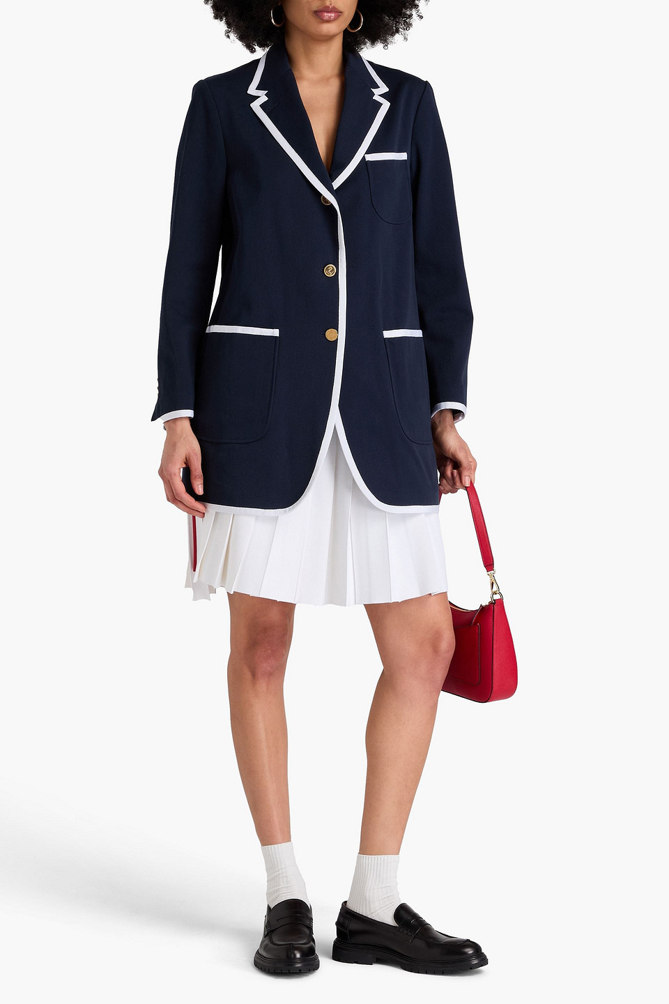 Thom Browne Cotton-gabardine Blazer In Navy