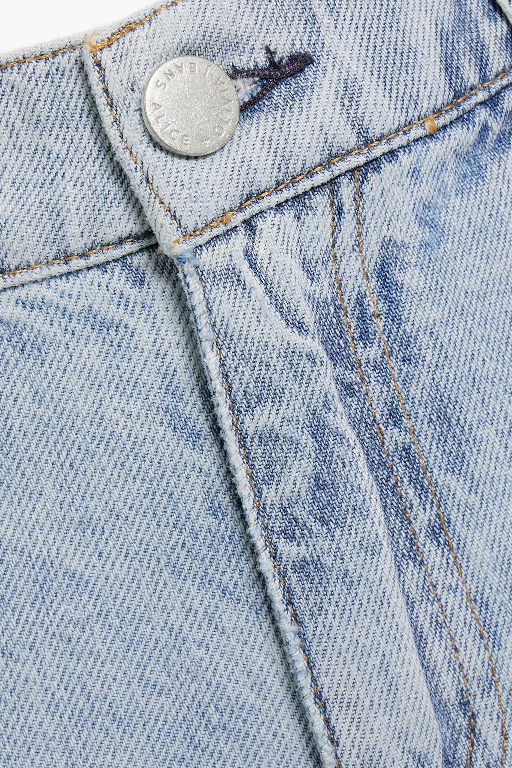 ALICE + OLIVIA JEANS جينز "هاربر" بأرجل واسعة وبخصر متوسط الارتفاع