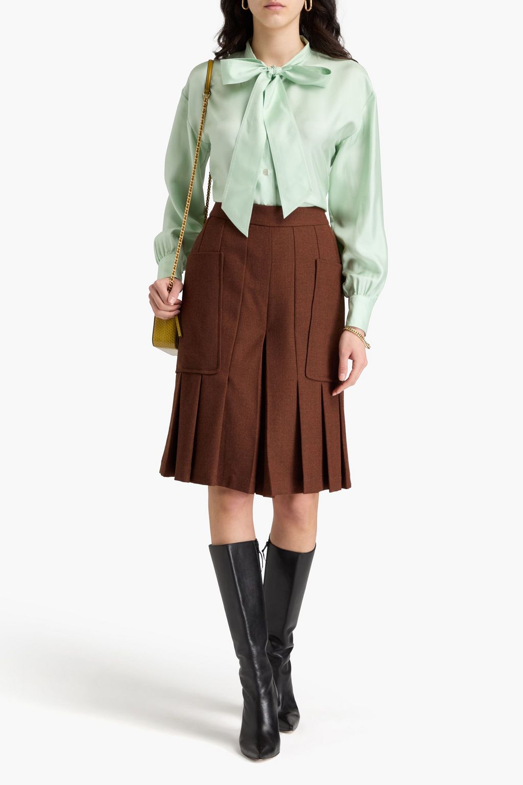 TORY BURCH Schluppenbluse aus Seiden-Twill
