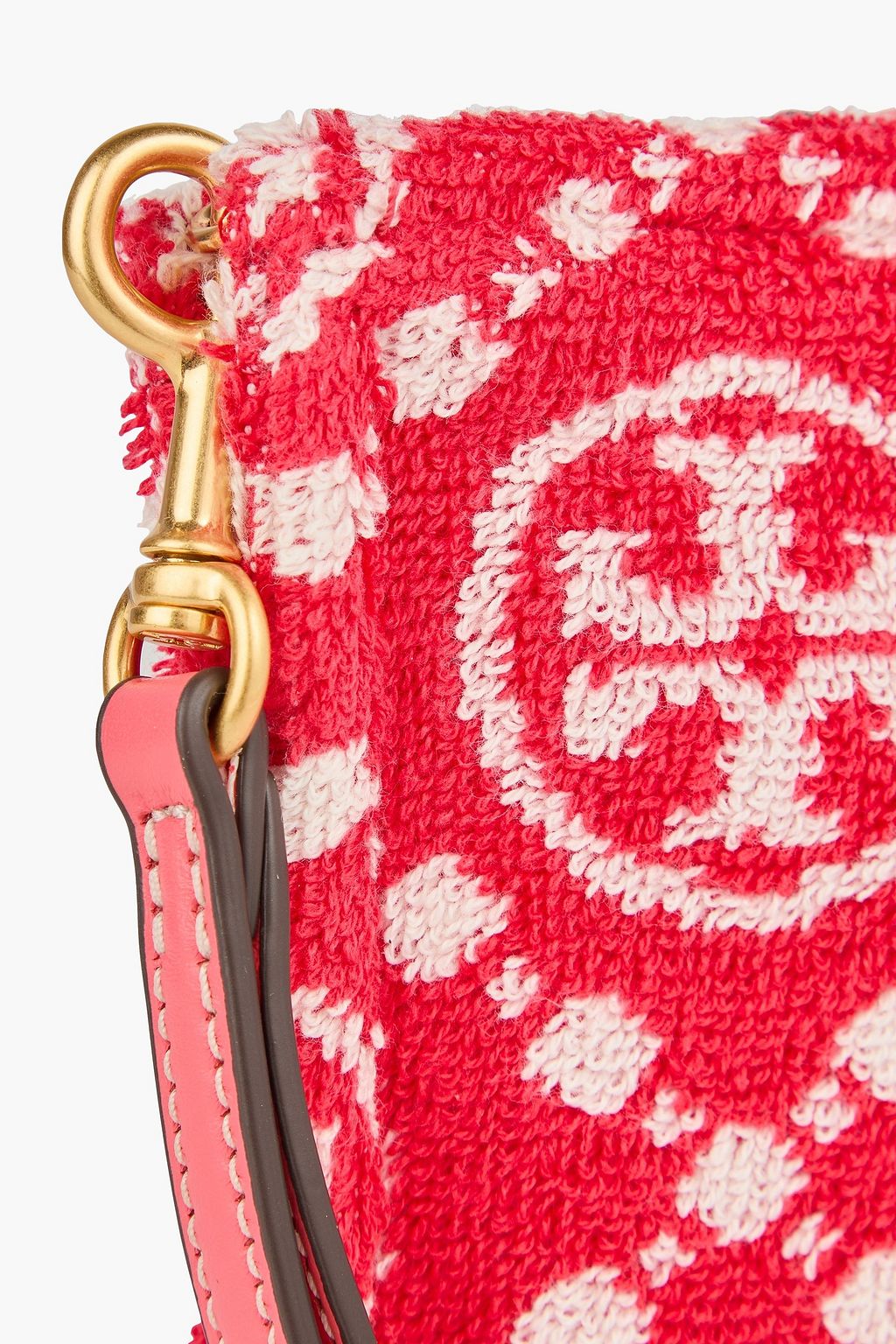 TORY BURCH Pochette aus Frottee mit Logoprint