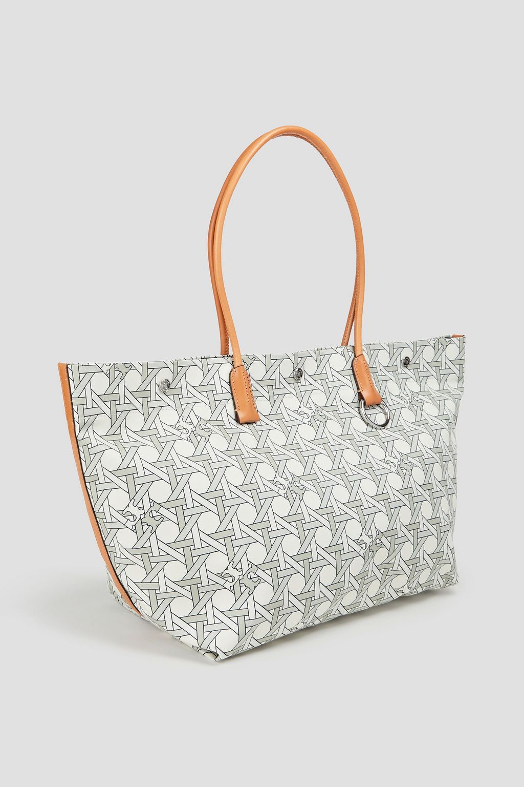 TORY BURCH ツイル トートバッグ プリント入り