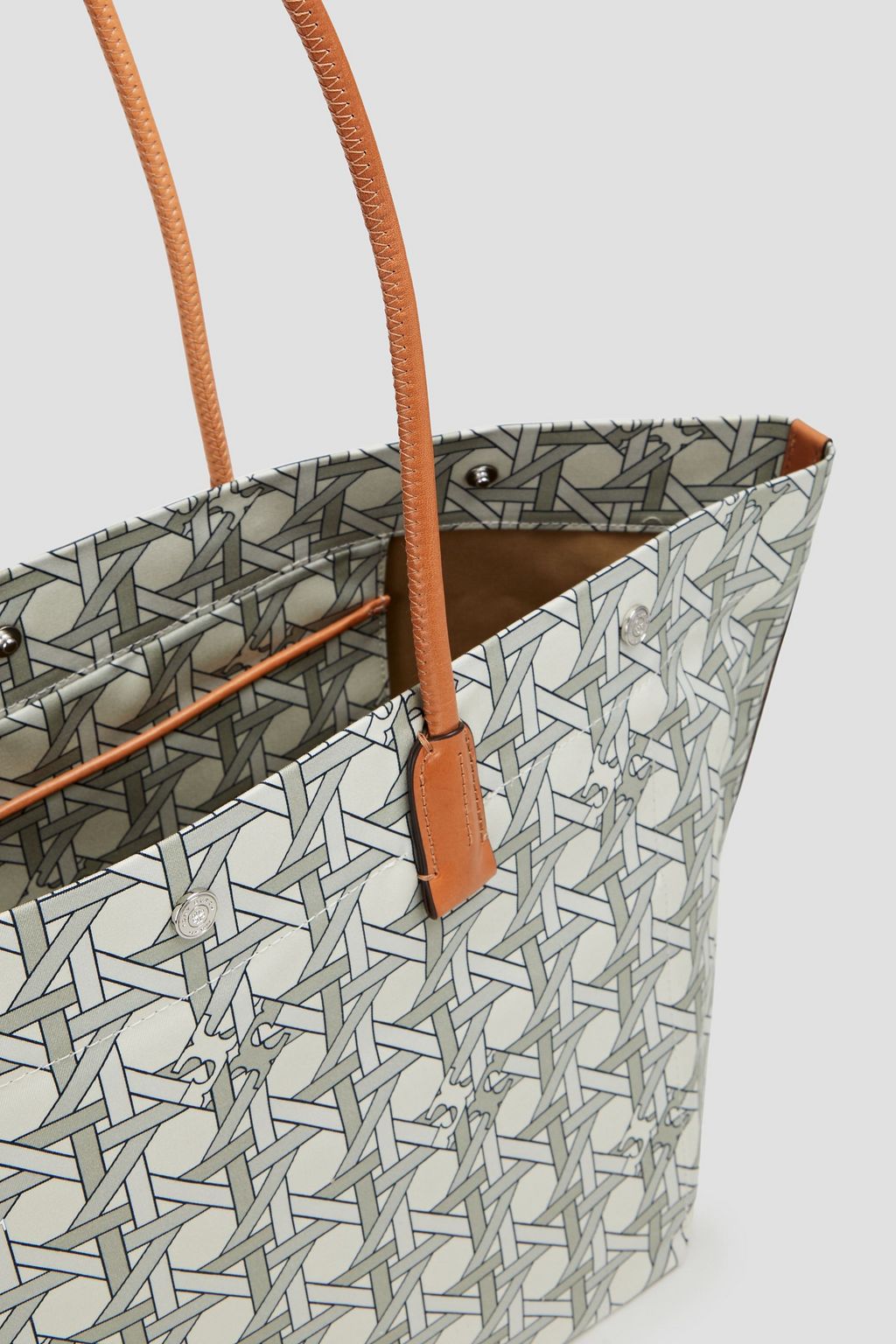 TORY BURCH ツイル トートバッグ プリント入り