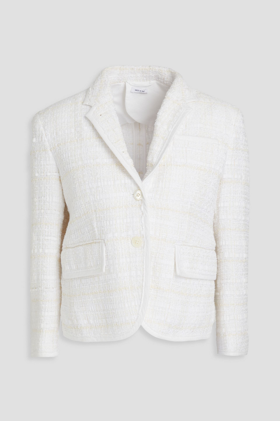 Thom Browne Tweed Blazer In Ivory