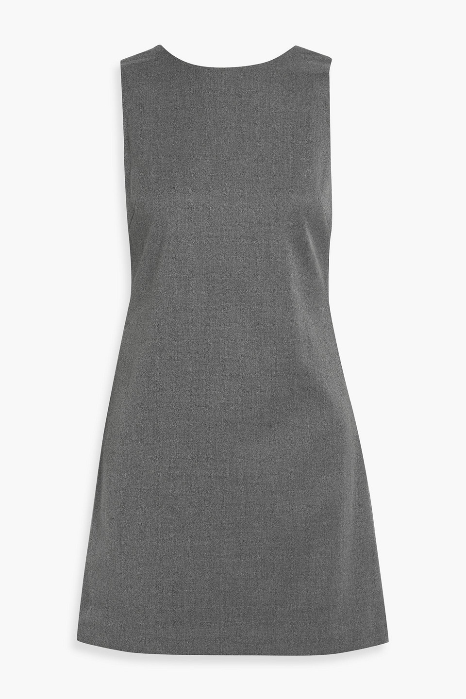 Alice And Olivia Coley Two-tone Crepe Mini Dress In Dark Gray