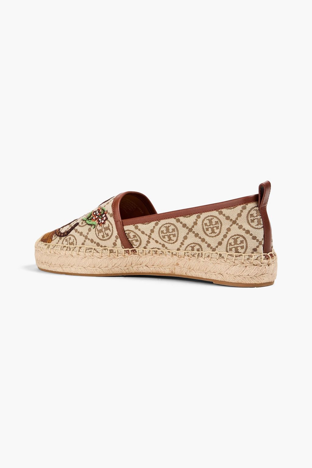 TORY BURCH حذاء إسبادريل من الجاكار المطرّز