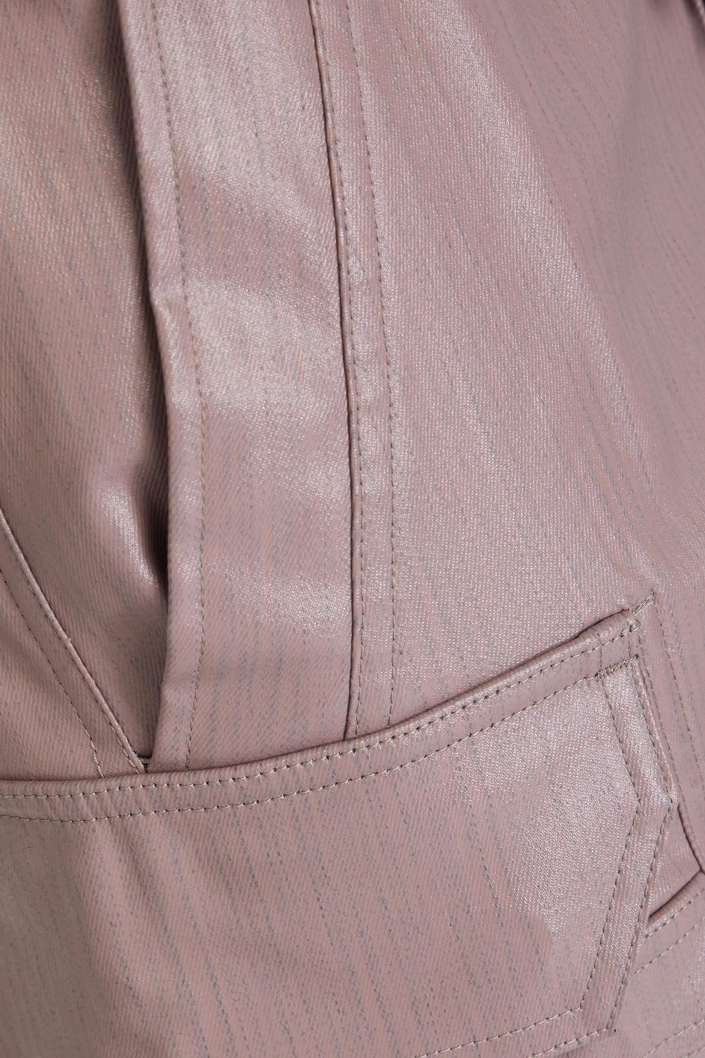 RICK OWENS Mastadon cropped coated denim cargo jeans