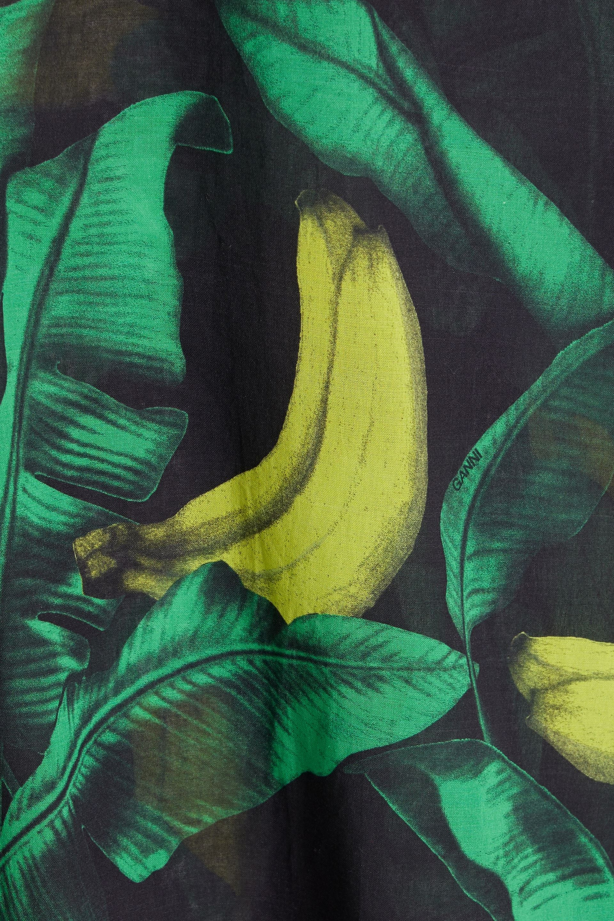 GANNI Printed cotton-voile kaftan